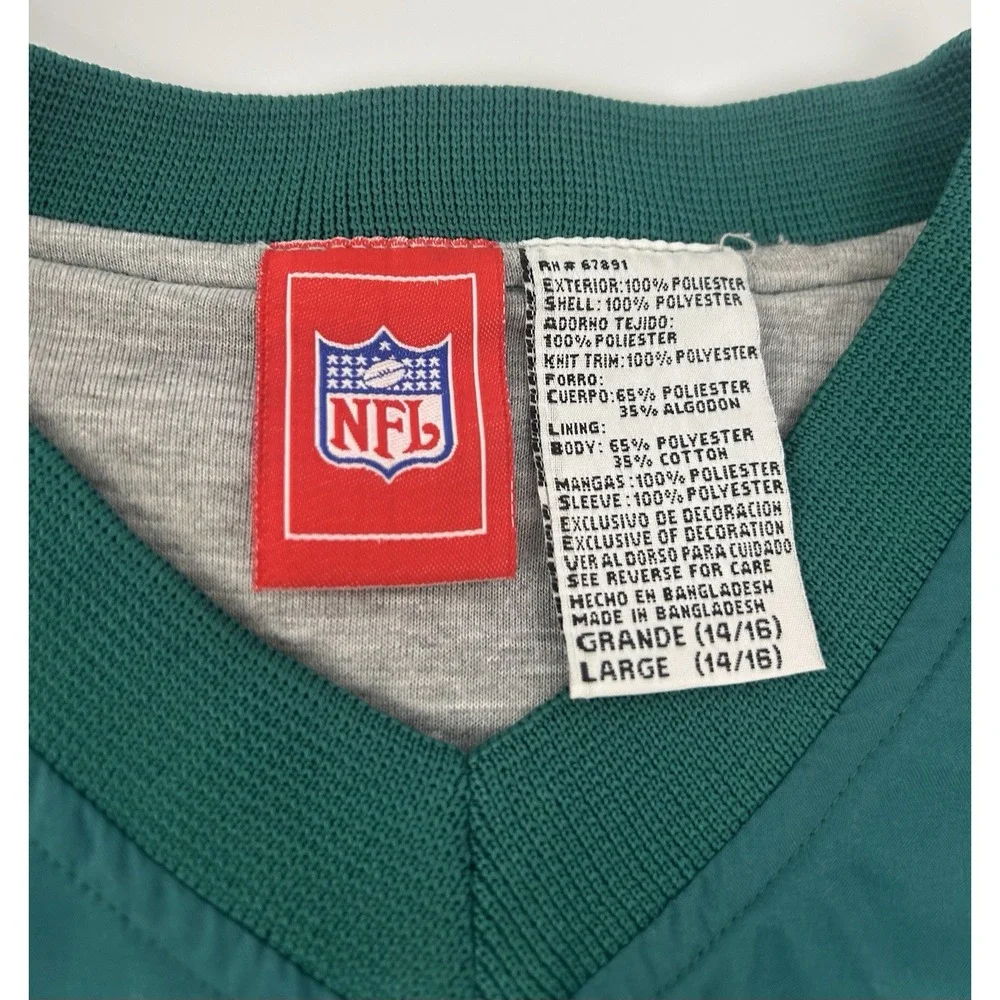 Vintage‎ Miami Dolphins LOGO Game Day Pullover Windbreaker Jacket  Youth L 14/16